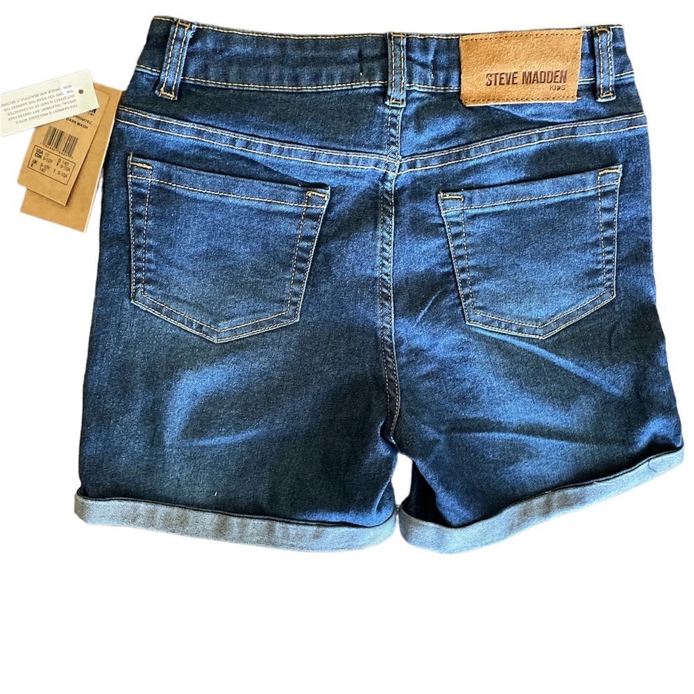 Steve Madden girls Size 10 Blue Jean Shorts Distressed NWT - Picture 2 of 4